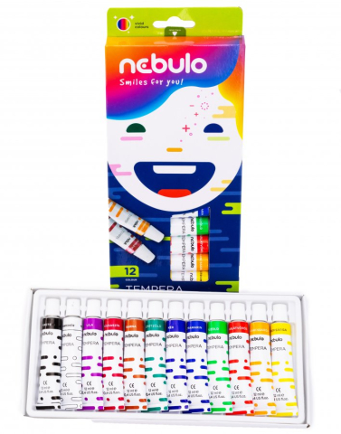 Rechizite Școlare - Tempera Nebulo 12 culori -12ml