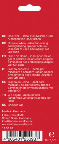 Tempera tub de alb 7,5 ml set 3 buc faber-castell [1]