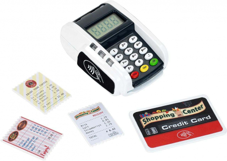Set joacă supermarket - Jucarie Terminal card POS cu lumina si sunet