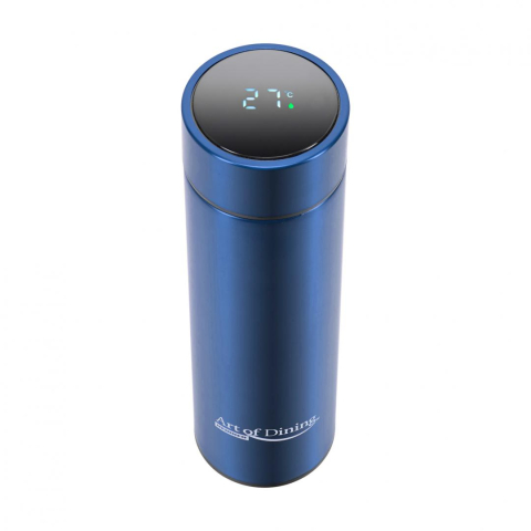 Termosuri, Cani termos si Accesorii - Termos  inox  450 ml, cu indicator led  pentru temperatura, albastru, art of dinning by heinner
