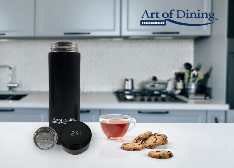 Termos inox 450 ml, cu indicator led pentru temperatura, negru, art of dinning by heinner [4]