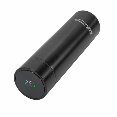 Termosuri, Cani termos si Accesorii - Termos inox 450 ml, cu indicator led pentru temperatura, negru, art of dinning by heinner