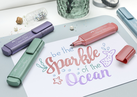 Textmarker albastru metalizat 1546 faber-castell [3]