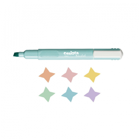 Textmarker Carioca pe baza de cerneala, culori pastel ❤️ [1]