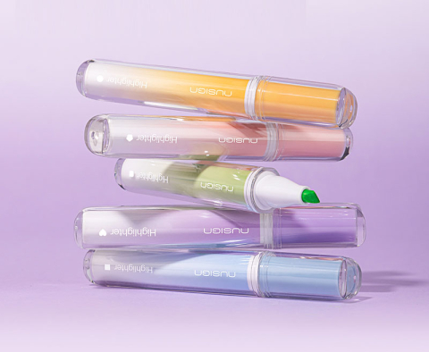 Textmarker forma patrata set 5 buc nusign deli [4]