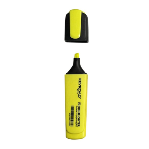 Markere, Textmarkere si Evidentiatoare - Textmarker Keyroad KR972165, varf tesit, galben