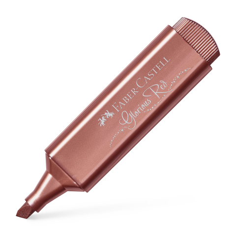 Birotică și Papetărie - Textmarker rosu metalizat 1546 faber-castell
