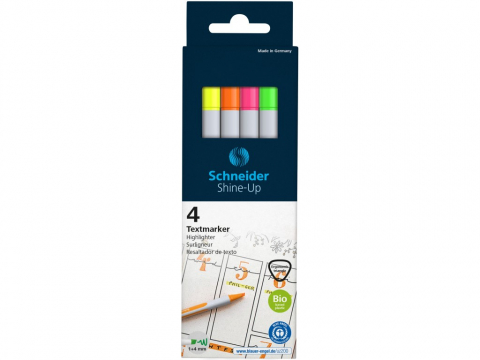 Rechizite Școlare - Textmarker Schneider Shine-Up 4 buc/set