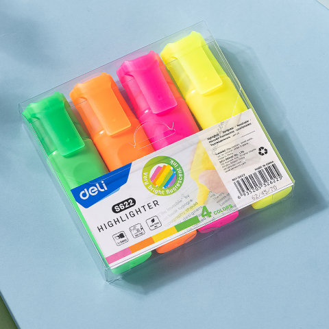 Textmarker set 4 accent s621 deli [2]