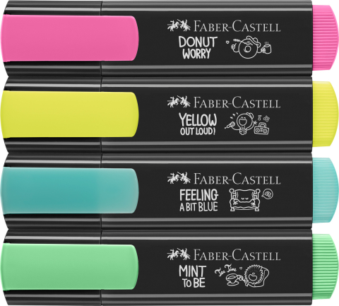Textmarker set 4 graffiti cutie carton faber-castell [1]