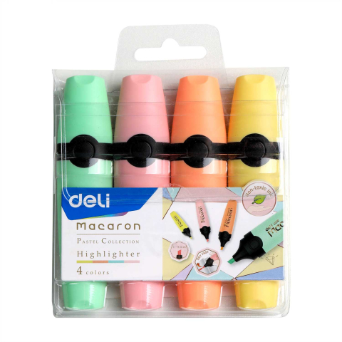 Birotică și Papetărie - Textmarker set 4 macarons deli