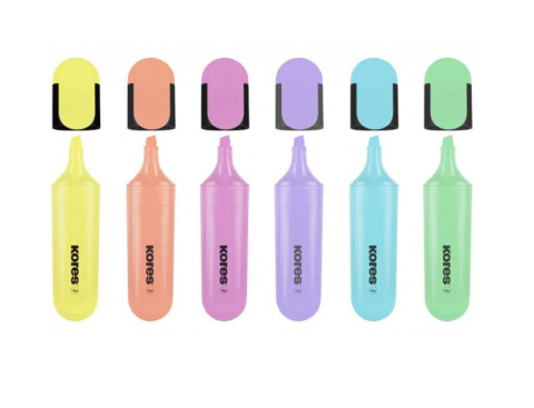 Textmarker set 6 pastel cutie plastic kores [2]