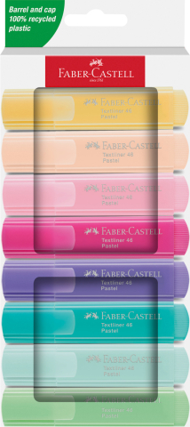 Birotică și Papetărie - Textmarker set 8 pastel 1546 cutie carton 2024 faber-castell