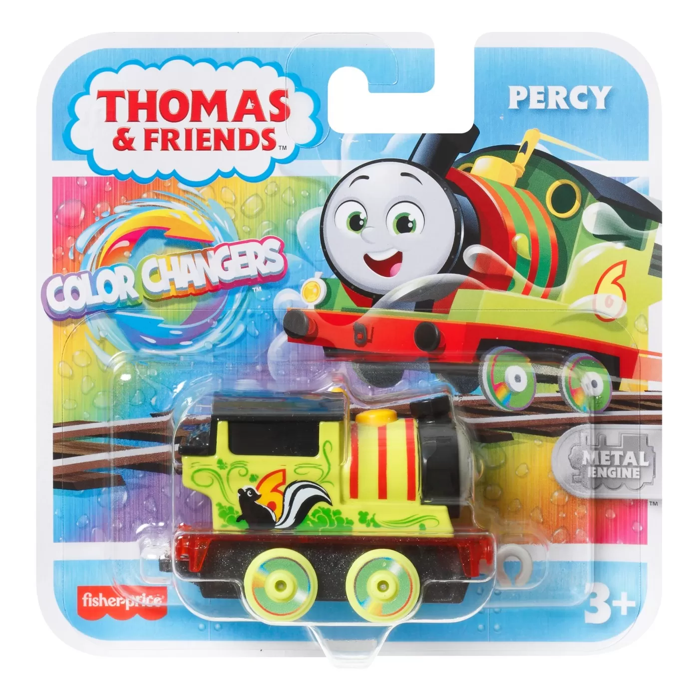 Trenulețe de jucărie, circuite - Thomas color changers locomativa metalica percy, varsta de la 3 ani la 7 ani