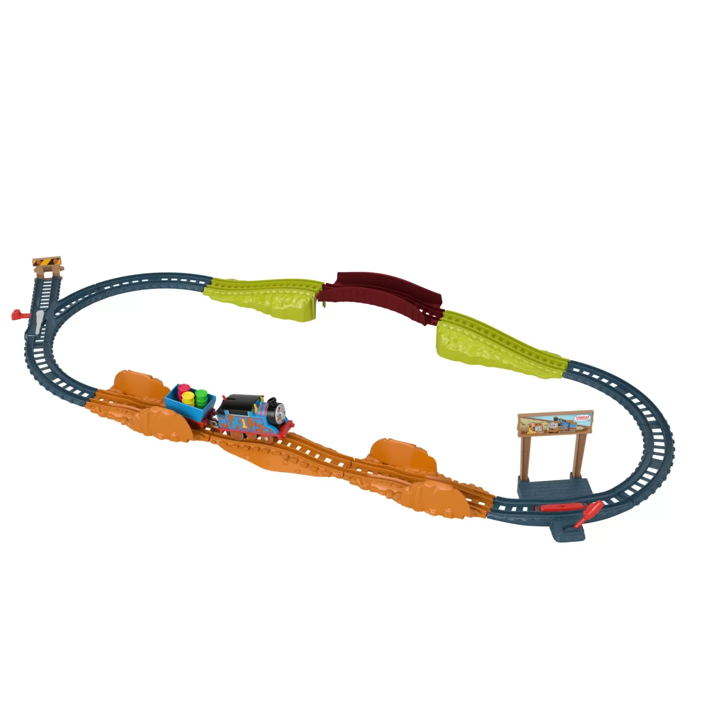 Thomas set de joaca cu locomotiva muddy motorizata si accesorii, varsta de la 3 ani la 10 ani [1]