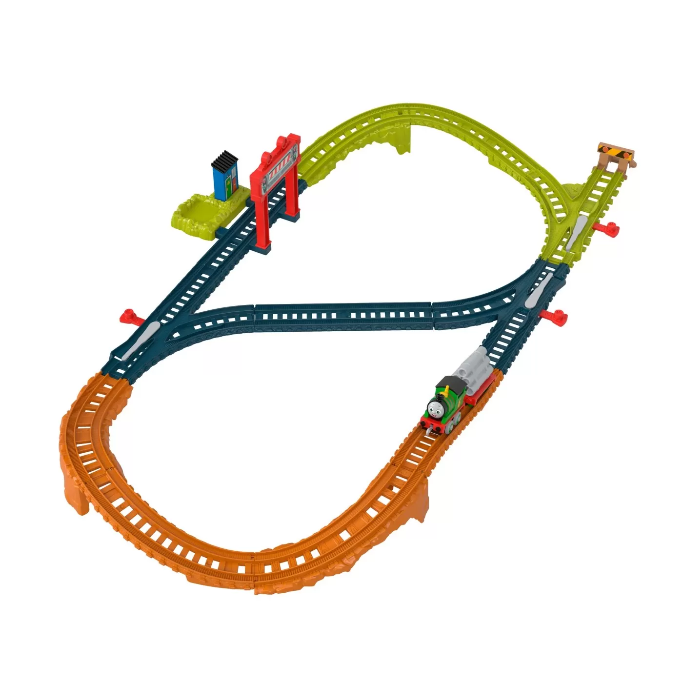Thomas set de joaca cu locomotiva push along percy si accesorii, varsta de la 3 ani la 10 ani [4]
