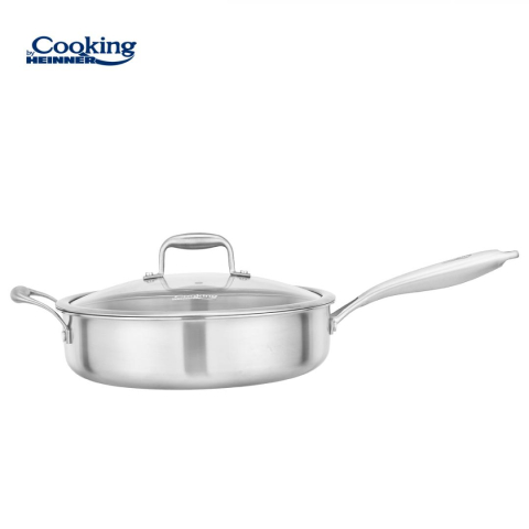Tigaie adanca inox+capac sticla 28x7.5cm, atomic3, cooking by heinner [1]