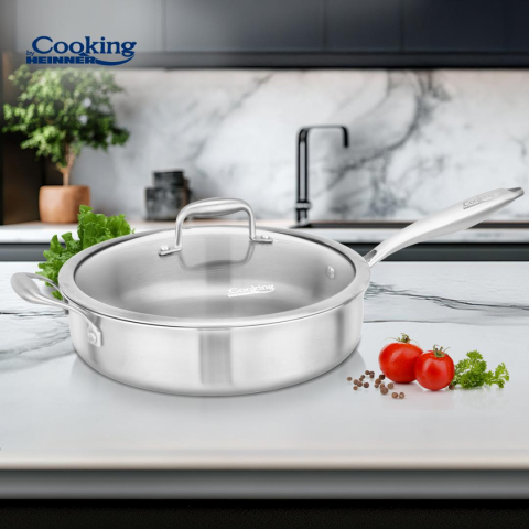 Tigaie adanca inox+capac sticla 28x7.5cm, atomic3, cooking by heinner [4]