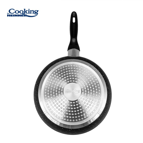 Tigaie aluminiu forjat 24x4.8 cm, onix, cooking by heinner [2]