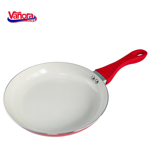 Vase pentru gatit - Tigaie aluminiu presat, 24x4 cm, mara, rosu, vanora home