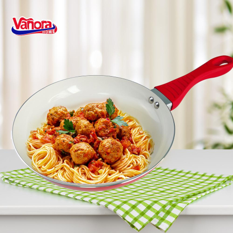 Tigaie aluminiu presat, 24x4 cm, mara, rosu, vanora home [3]