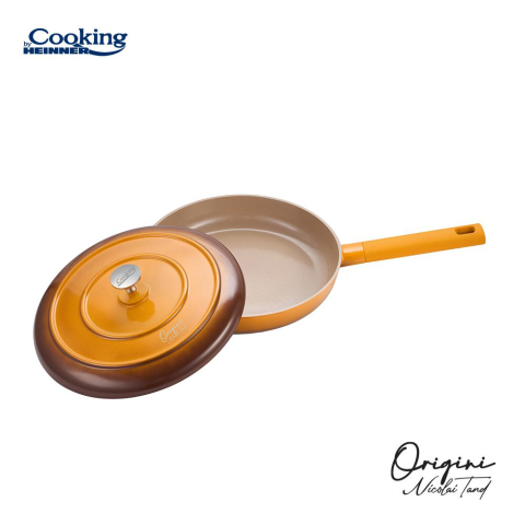 Tigaie aluminiu turnat + capac 26x5cm, nicolai tand, origini, cooking by heinner [2]