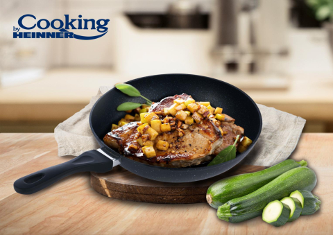 Tigaie aluminiu wok 30x8 cm , black sand, cooking  by heinner [4]