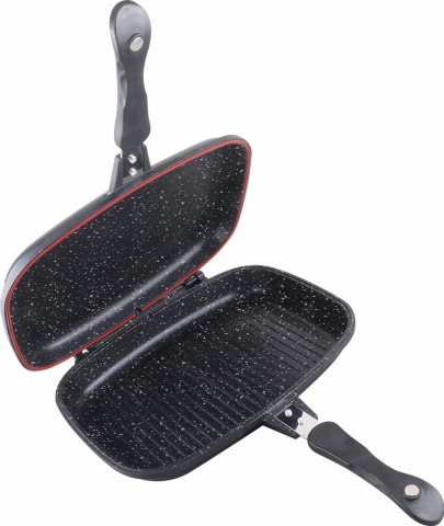 Tigaie dubla dreptunghiulara, aluminiu,32x24x7.5cm, dark line classic, cooking  by heinner [2]