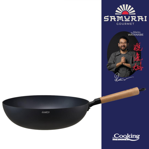 Tigai si seturi - Tigaie wok 32x9 cm, rikito watanabe, samurai gourmet, cooking by heinner