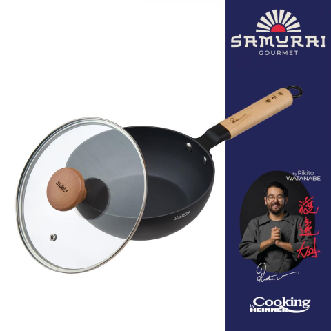 Tigaie wok+capac 20x7 cm,  rikito watanabe, samurai gourmet, cooking by heinner [2]