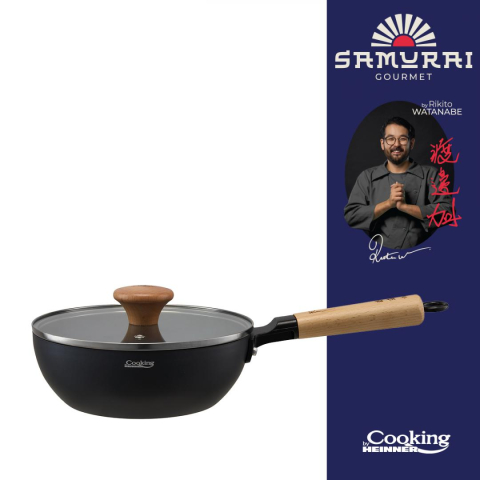 Tigai si seturi - Tigaie wok+capac 20x7 cm,  rikito watanabe, samurai gourmet, cooking by heinner
