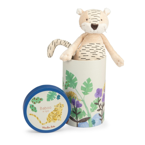 Diversificare si Ingrijire Bebe - Tigrul Baboo in cutie, Moulin Roty Baiat, Fata, varsta 0 - 1 ani