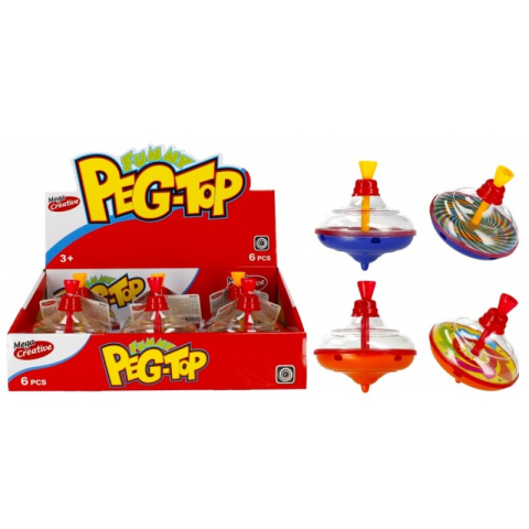 Jucării și Jocuri pentru copii - Titirez, 11cm, diverse culori, 3+ ani, MegaCreative, 462706