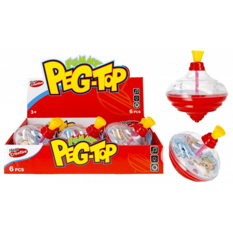Jucării și Jocuri pentru copii - Titirez, 14cm, diverse culori, 3+ ani, MegaCreative, 462709