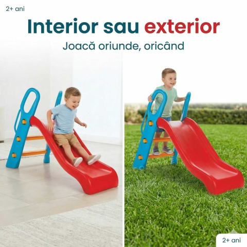 Tobogan copii Bingo Slide rosu albastru | interior exterior | 2+ ani [3]