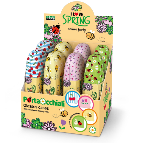 Detergenti si Curatenie - Toc pentru ochelari Nature Party cu laveta din microfibra, 4 modele asortate , pret/1 buc