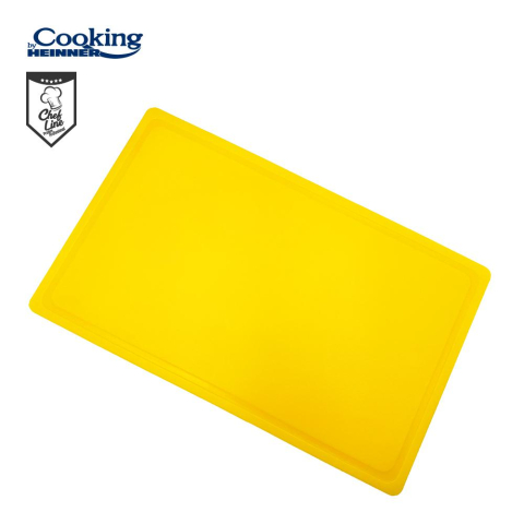 Tocatoare de bucatarie - Tocator cu sant haccp gn1/1, 53x32.5x2 cm, galben, cooking by heinner