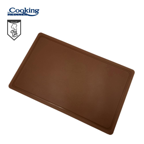 Tocatoare de bucatarie - Tocator cu sant haccp gn1/1, 53x32.5x2 cm, maro, cooking by heinner