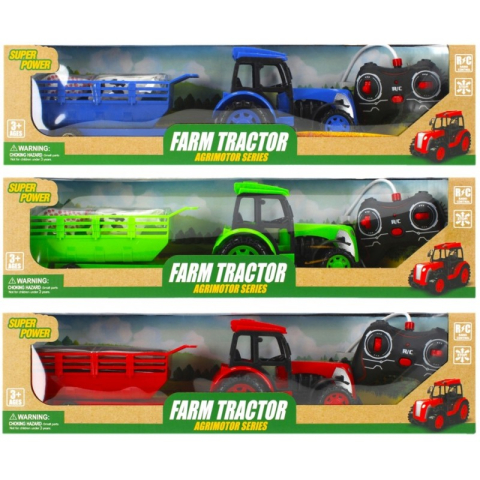 Jucării și Jocuri pentru copii - Tractor agricol cu telecomanda MegaCreative 459955, include remorca, plastic, diverse culori, 3+ ani