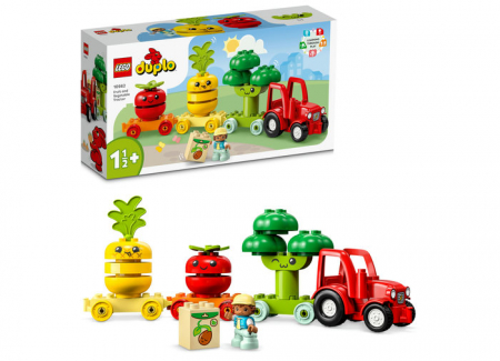 Jucării și Jocuri pentru copii - LEGO Duplo: Primul meu tractorcu fructe si legume 10982, 18 luni+, 19 piese, varsta de la 2 ani la 4 ani