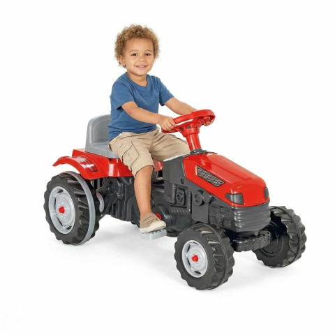 Jucării și Jocuri pentru copii - Tractor cu pedale copii rosu | scaun reglabil si claxon