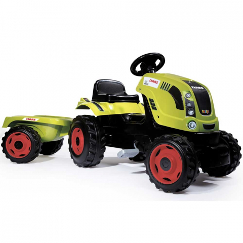 Jucării și Jocuri pentru copii - Tractor cu pedale si remorca Smoby Claas Farmer XL