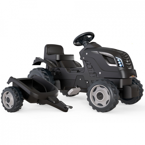 Tractor cu pedale si remorca Smoby Farmer XL negru [1]