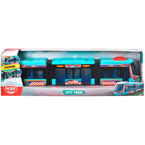 Tramvai Dickie Toys Siemens City Tram 41,5 cm albastru [9]