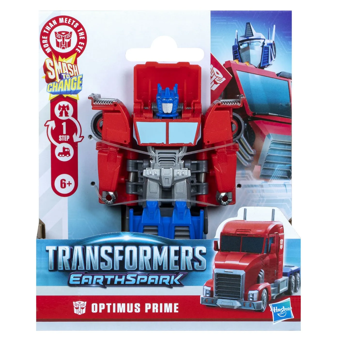 Jucării și Jocuri pentru copii - Transformers earthspark figurina optimus prime 1 step smash to change, copii 6 ani pana la 10 ani