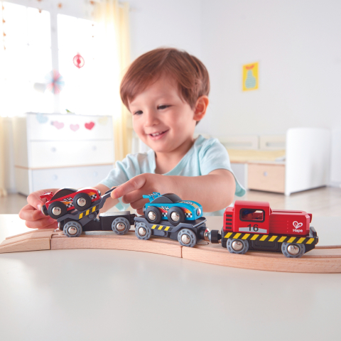 Transportor de mașini de curse de jucarie pentru copii  varsta 3 ani+,6 ani+ [1]