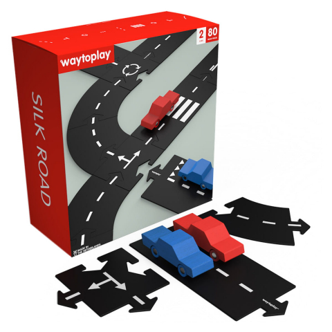 Jucării și Jocuri pentru copii - Traseu auto Waytoplay, Silk Road, 80 piese, 3-9 ani