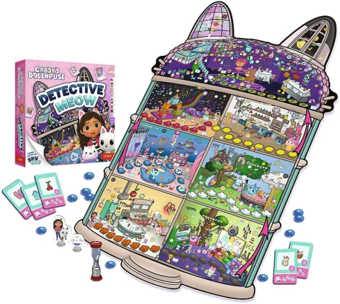 Trefl gabbys dollhouse joc de societate detectivul meow copii cu varsta peste 3 ani [3]