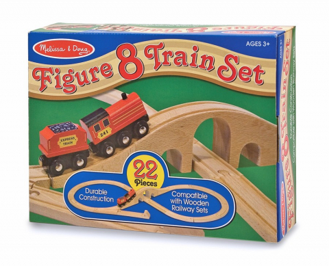Jucării și Jocuri pentru copii - Tren lemn si Circuit 8 Melissa and Doug