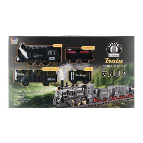 Jucării și Jocuri pentru copii - Tren MegaCreative 569293, Retro Classic Train electric, 21 piese